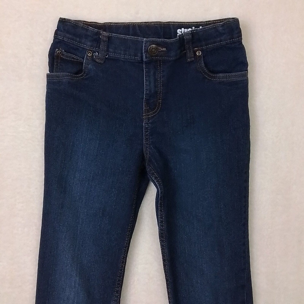 Carters Boys Straight Fit Jeans Sz 6 Dark Wash Denim‎ Adjustable Waist